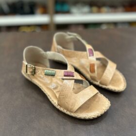 Sandália Rasteira em Couro - Ref: 12393