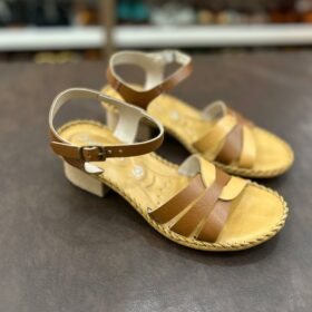 Sandália de Salto em Couro - Ref: 16120